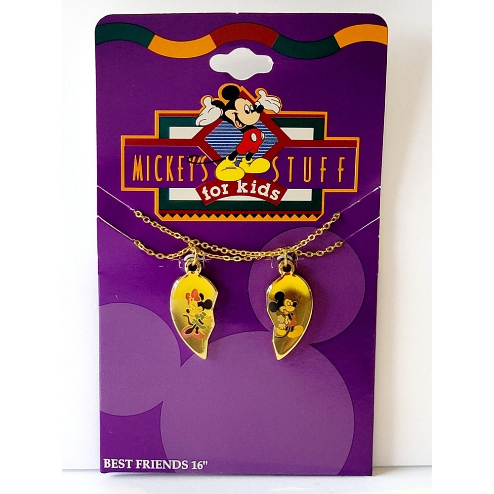 2 Mickey's Stuff for  Kids Enamel Mickey Disney Best Friends 16" Necklaces